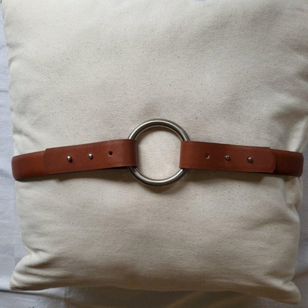 Donald J. Pliner tan leather belt - L